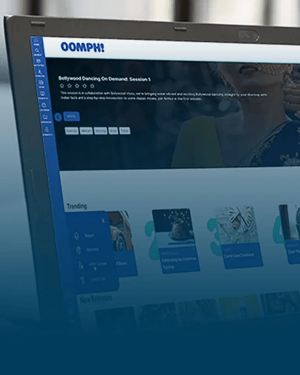 PCS Oomph on demand activities platform header - mobile 