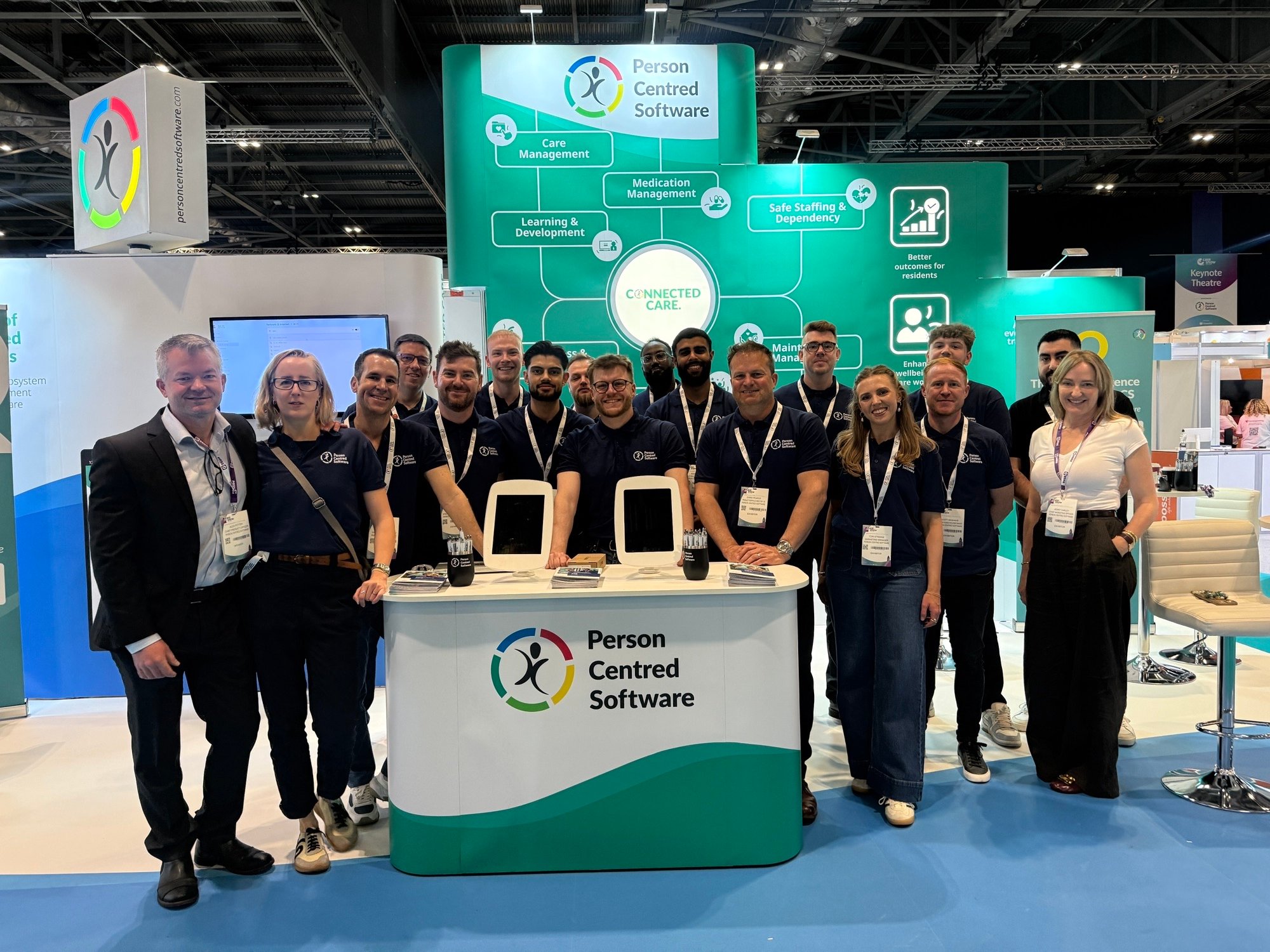 Some of the PCS team at Care Show London 2026