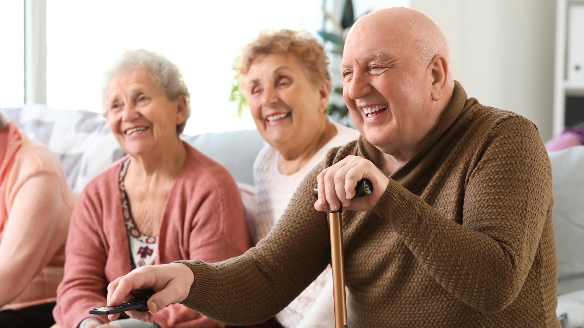 Residents watching together