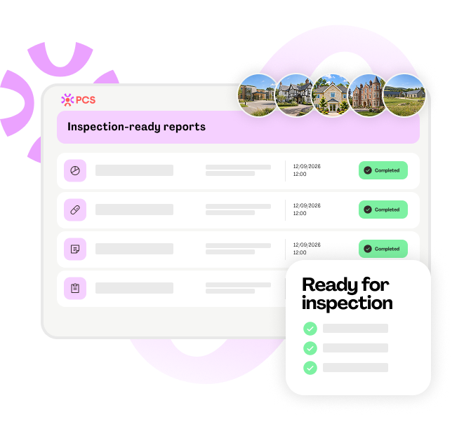 PCS Care UI illustration reports