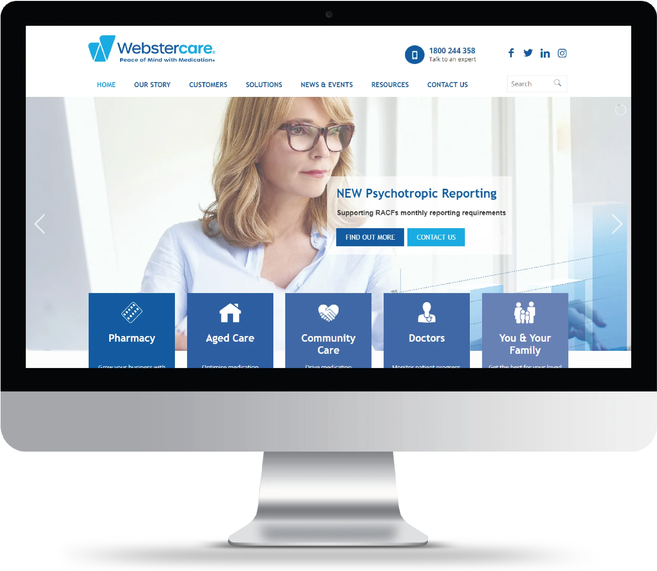 Webstercare website